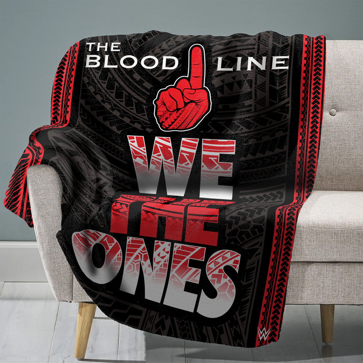 WWE Bloodline 60” x 80” Raschel Plush Blanket