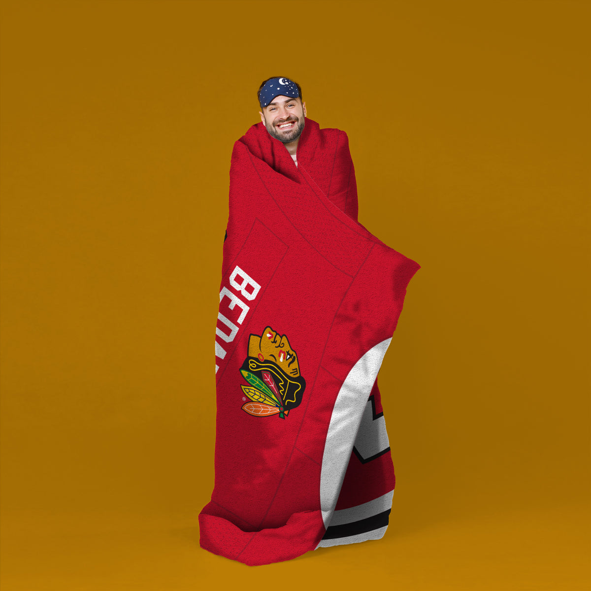 Chicago Blackhawks Connor Bedard 60” x 80”  Raschel Plush Blanket