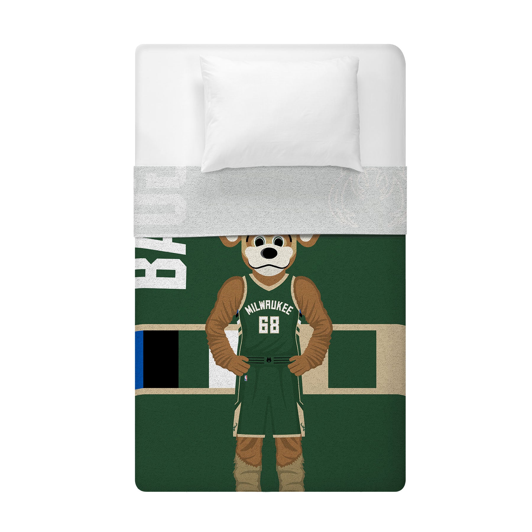 Milwaukee Bucks Bango Mascot 60 x 80 Plush Blanket