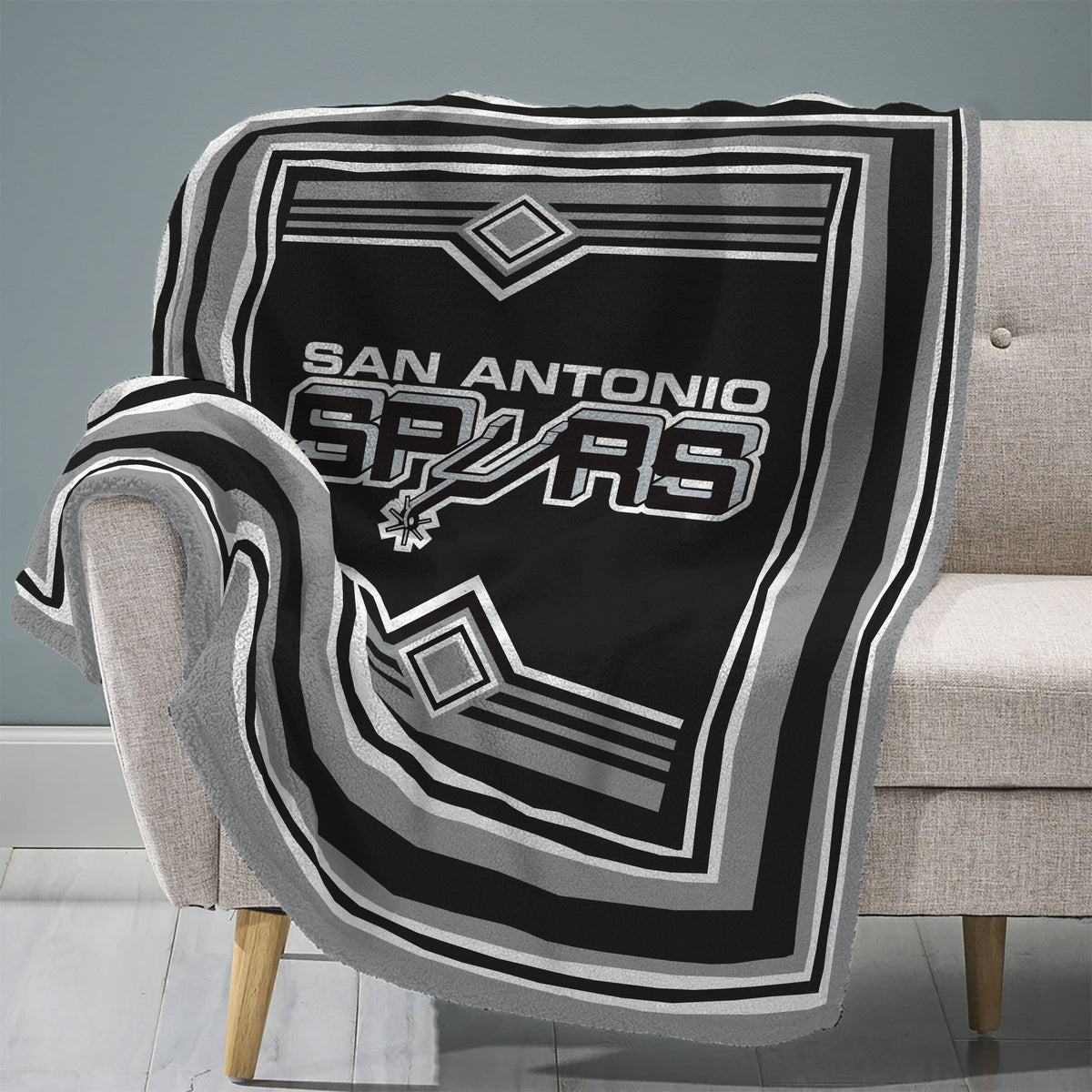 San Antonio Spurs Hardwood Classics 60” x 80” Raschel Plush Blanket