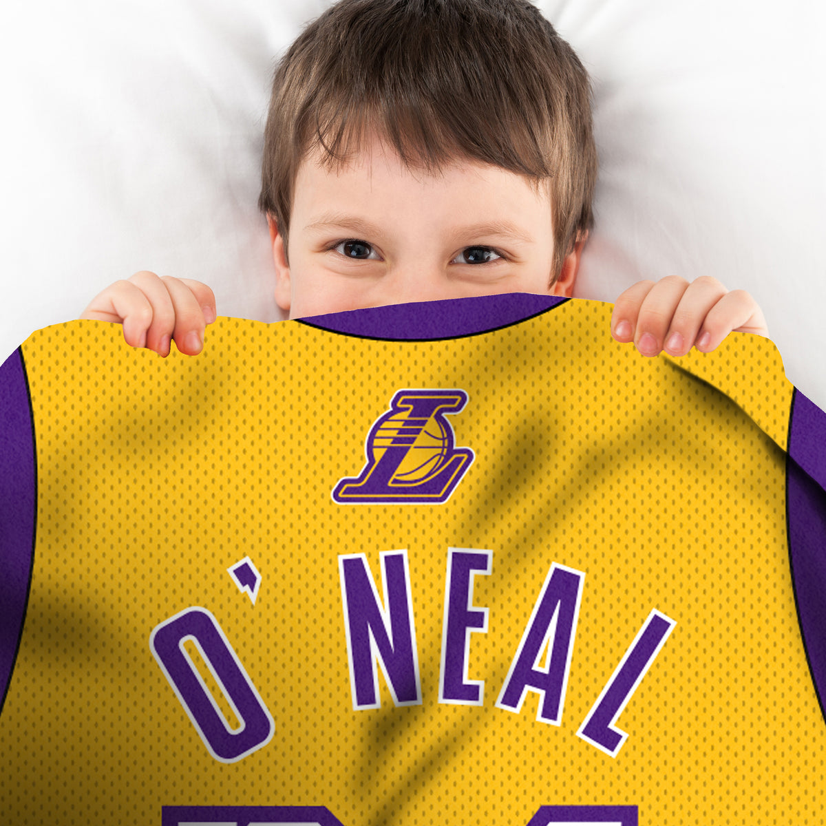 Los Angeles Lakers Shaquille O'Neal 60” x 80” Plush Jersey Blanket