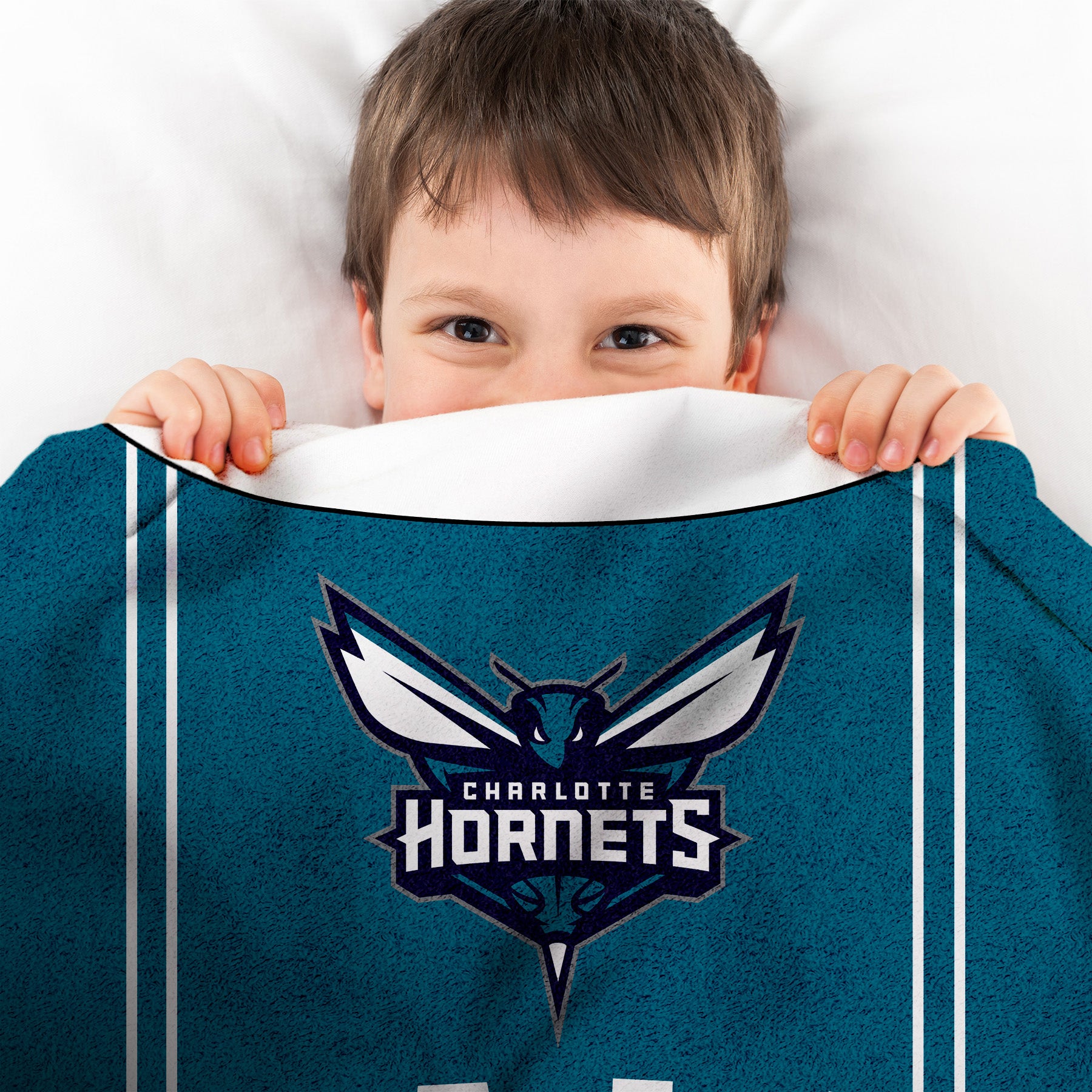 Nba Charlotte Hornets Logo Stripe Binding Edge Flannel Fleece Blanket :  Target
